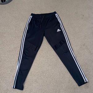 Adidas Athletic 3 Stripe Zip Up Joggers